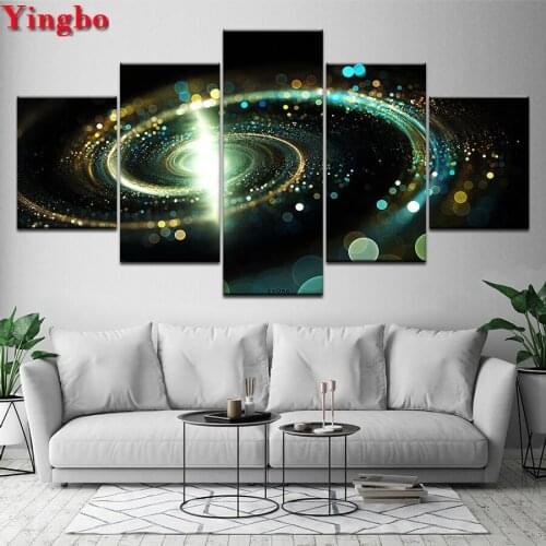 5pcs/set DIY Diamond Painting Cross Stitch Kit Diamond full set Embroidery Starry Sky Abstract art Diamond Mosaic Scenic