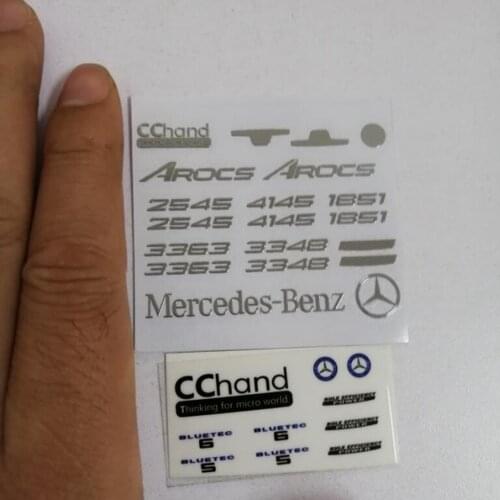 Rc Car Shell Logo Stickers Decal For 1/14TH Scale Rc Truck TAMIYA BENZ Arocs 3363 3348 2545 4145 Toys Dump Truck