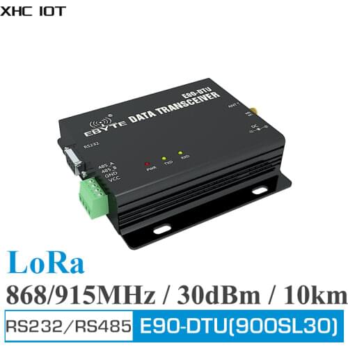 868MHz 915MHz LoRa Relay RS232 RS485 1W Long Range Modbus Transceiver and ReceiverE90-DTU(900SL30) RSSI Wireless RF Transceiver