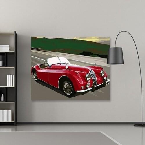Retro car beetle classic car big painting king DIY home decor painting living room porch study home decoration painting