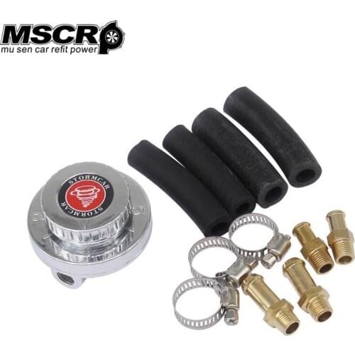 Silver 8mm & 10mm Manual Adjustable Fuel Pressure Regulator Carburettor Carb Aluminum Car Oil Pressure Regulator MSCRP-YX00838