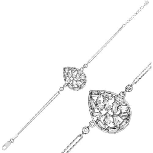 Tevuli 925 Sterling Silver Water Drop Womens Bracelet