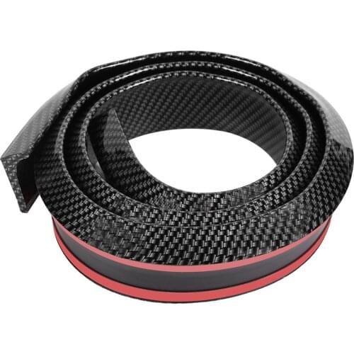Universal Carbon fiber Rubber Spoiler Lightweight High Performance Wear Resistance 40mmx1.5m Refit Rear Spoiler Car Styling