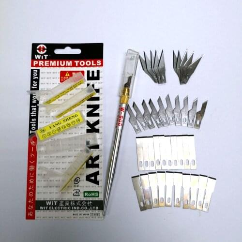 W900 Craft Knife Tools Kit for Art Handwork Repairing Cutting BGA Hobby Work Shoveling Glues Solder with 41 Blades No11 16 17 18
