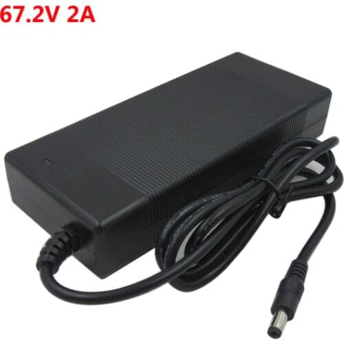 67.2V 2A Charger 60 V 16S Lithium Li-ion charger DC 5.5*2.1 GX16 Connector For 60V 10AH 20AH 30A Electric Bike Battery