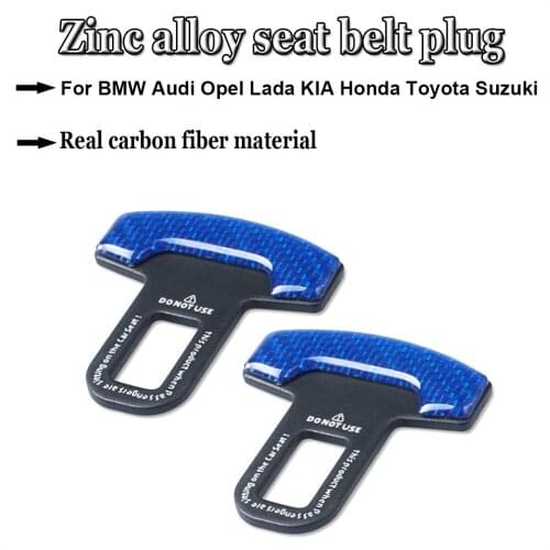 2Pcs Quality Zinc Alloy Car Seat Belt Clip Safety Belt Plug For BMW Audi Opel Lada KIA Honda Toyota Suzuki Ford Car Accessories