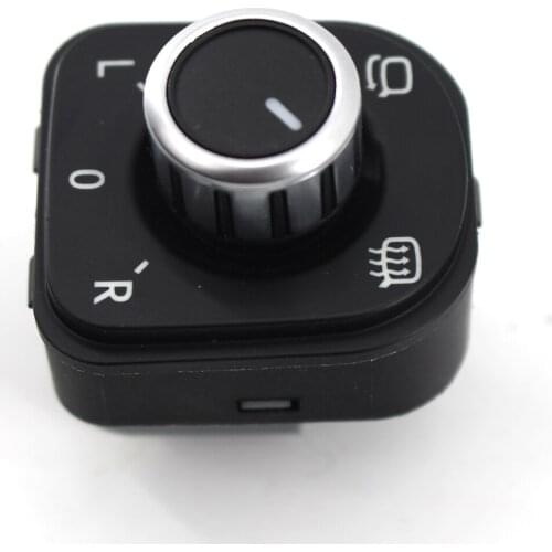 View Mirror Switch with Heat Chrome Fit for VW JETTA Golf 5/Sagitar/GTI Passat B6 5K1959565/B