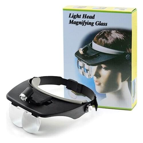 1.2X 1.8X 2.5X 3.5X Special head mounted magnifier for elderly reading electronic clock circuit board repair