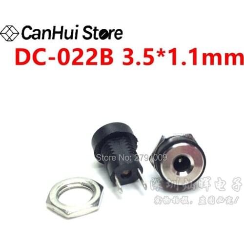 10PCS DC-022B 3A 12V Female DC Power adapter dc jack connector DC022B 3.5 X 1.3 mm DC Power plug male 3.5*1.3mm 1.3mm Hot DC022