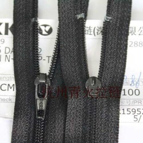 10 PCS/LOT NYLON Ykk Zipper Black CLOSE END for Sewing Accessories Jeans Pants Clothing