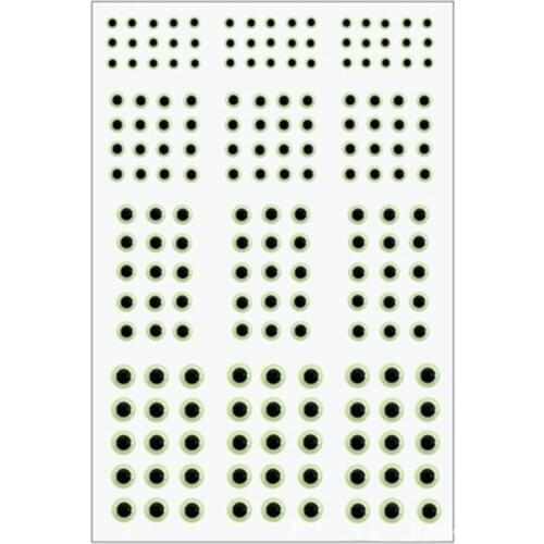 183pcs/sheet Artificial Fish Eyes 3mm/4mm/5mm/6mm 3D Holographic Lure Fish Eyes DIY Fly Tying Jigs Crafts