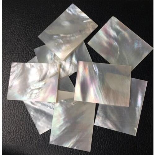 5Pieces 40mm /30mm/1mm White Natural Mother of Pearl Shell DIY Musical Instrument Accessories And Crafts Inlay Carved Material