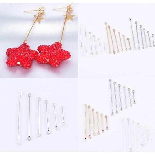 50pcs/lot 15 20 25 30 35 40mm Bar Shape Connectors Earring Connectors Diy Accessories For Earrings Jewelry Making Materials