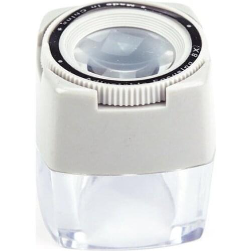 8X Pocket Magnifying Glass Dia 42mm Cylinder Magnifier Industry Electronic Observe Children Gifts