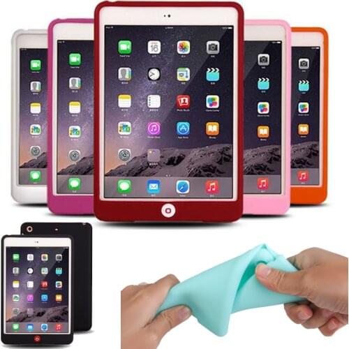 9.7'' Solid Rubber Protective Coque for iPad Air 2 Case Silicon A1566 A1567 Candy Shockproof Cover for iPad Air 2 Rubber Case