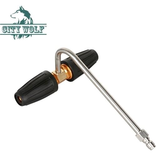 High pressure washer accessory with two 4000psi turbo nozzles G1/4 quick connector underground cleaner