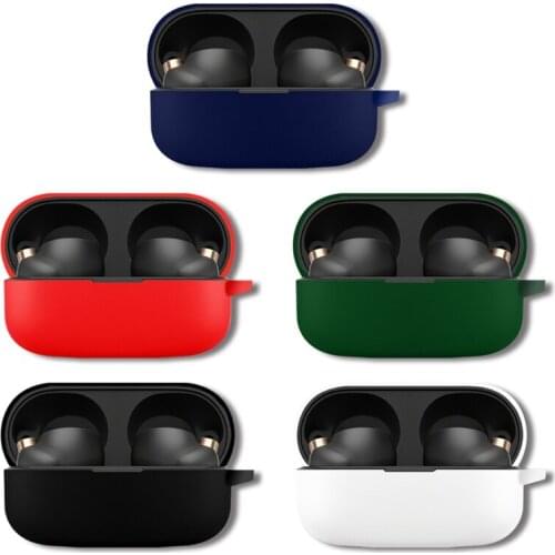 Wireless Bluetooth Headphones Protective Case Compatible with-S-ony WF-1000XM4 Waterproof Silicone Cover Headset Sleeve