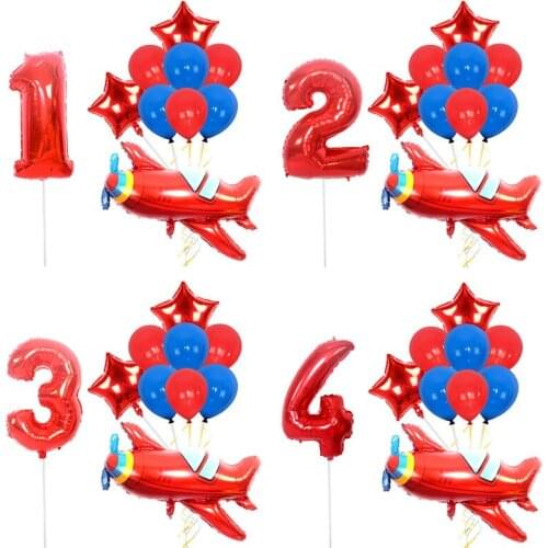Large Transportation truck plane train balloons 32inch 1st happy birthday party decorations kids baby shower surprise globos