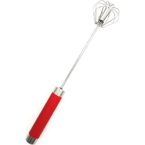 Electric Semi-Automatic Rotary Egg Beater 14 Inch Stainless Steel Hand-Held Thickened Whisk Cream Stirring Kitchen Gadget Tool
