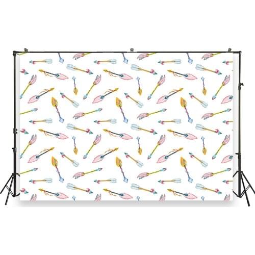HUAYI Photo Background Newborns Baby Birthday Photography Backdrops Watercolor Arrow Custom Studio Photobooth Backdrop XT-6868