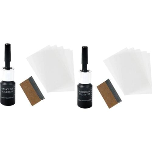 2 Set Car Windscreen Windshield Glass Nano Repair Kit For Chips Cracks Scratches
