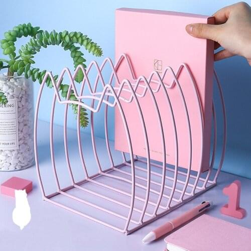 Sharkbang Creative Kawaii Cat Metal Book Magazine Bookends Books Stand Holder Bookshelf Desktop Storage Organizer Shelf Office