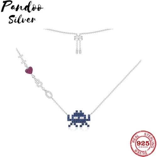 Fashion Charm Sterling Silver Copy 1:1 Copy,Adjustable Silver 'Space Shooter' Necklace Women 2021 Jewelry Gift With Logo