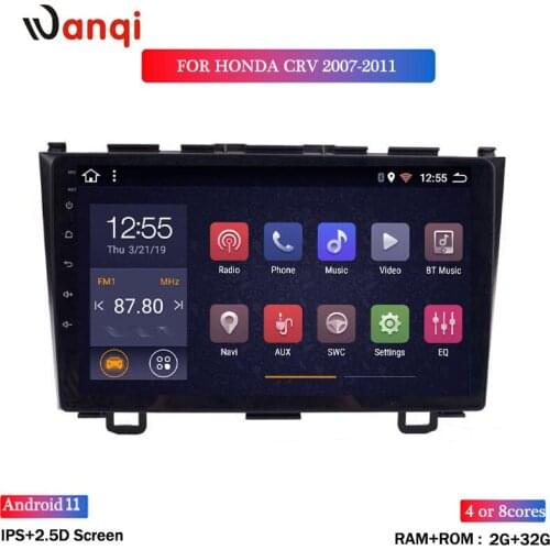 Wan qi 2G RAM 32G ROM 9 Inch Android 8.1 Stereo Multimedia Player For Honda CRV 2007-2011 Car GPS Navigation System