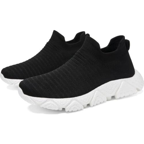 2020 Korean Youth Trend Breath Able Light Weight Explosive New Flying Socksblack And Red Mens Shoes Single Shoes Ultra-light