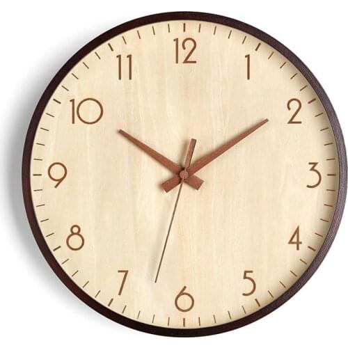 Nordic European Modern Wall Clock Japanese Minimalist Living Room Bedroom Office Clock Quartz Digital Horloge Home Decor Bb50