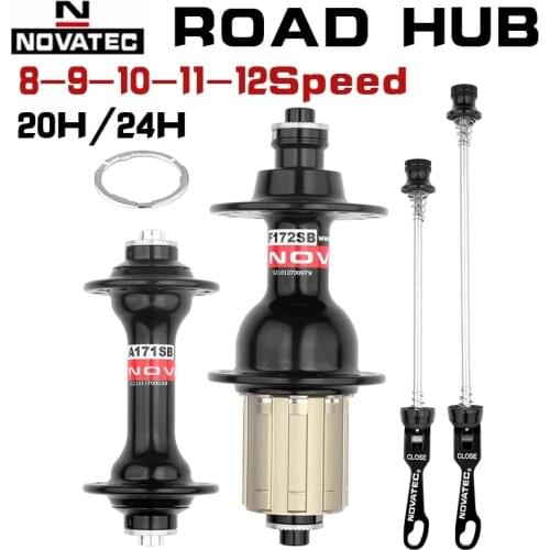 Novatec Road Bicycle Hub A171SB/F172SB Front 20H Rear 24H Quick Release Folding Bike Bearing Hub Disc Brake 8 9 10 11 12 Speeds