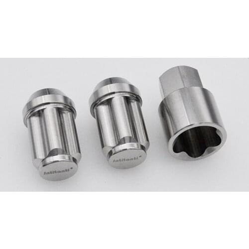 New silver Gr5 titanium alloy car wheel anti-theft nut M14*1.5mm