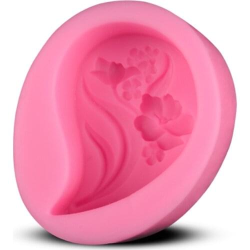 New Arrival Leaf Silicone 3D Flower Mold Fondant Cake Decorating Tools,Four Color Mould, Silicone Soap Mold, Cooking Tools D361