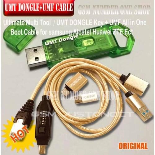 New original UMT Dongle UMT Key + umf all in one boot cable for Samsung Huawei LG ZTE Alcatel Software Repair and Unlocking