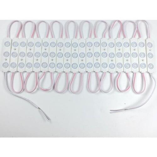 New Ultra brightness 200pcs/lot 2835 3LED injection led module,12V,1.5w,with lens,Waterproof IP65,Aluminum substrate led module