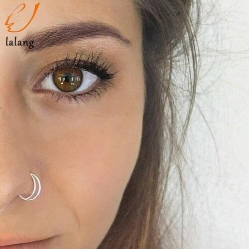 Popular Woman Nose Ring Hoop Indian Nose Ring Septum Ring Nose Woman Jewelry Accessory Women Nostril Hoop Body Piercing Jewelry