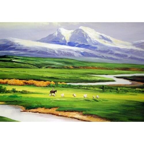 Prairie Green scenery nature For Embroidery Needlework 14CT Counted Unprinted DIY Cross Stitch Kits Handmade Art Wall Decor