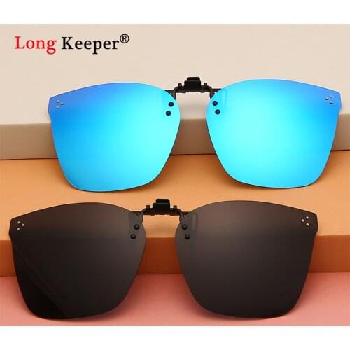 Vintage Polarized Sunglasses Men Clip On Flip Up Sun Glasses Car Driving Goggles Glasses Shades Anti-UV Gafas de sol Driver