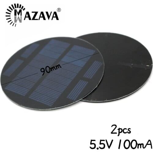 2pcs x 5V/5.5V PET Solar Panel Portable Solar Cell Charger Pane Climbing Fast ChargeTravel DIY LED Light Solar Generator