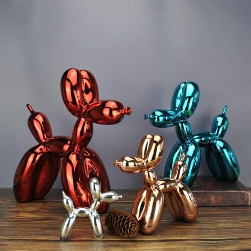 BALLOON DOG STATUE 25CM 30CM SIZE DOGS SCULPTURE RESIN CRAFT ART ORNAMENT HOME DECORATION NORDIC STYLE MODERN TABLE DECOR