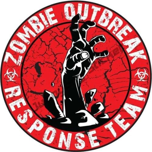 ZOMBIE Outbreak Response Retro-reflective Cartoon Graffiti Car Sticker Motorcycles Bumper Laptop Decal Car Accessories KK16*16cm