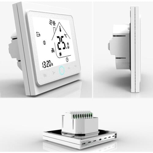 Thermostat Air Conditioner 2-Pipe Three Wind Speed Room Temperature Controller LCD Touch Screen Modbus Communication Winter
