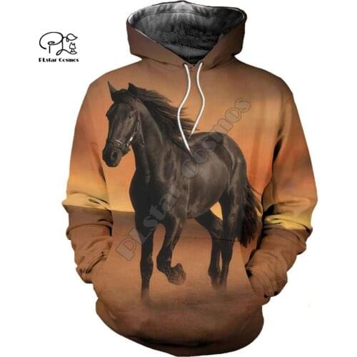 PLstar Cosmos Horse Art Animal Tracksuit 3DPrinted Hoodie/Sweatshirt/Jacket/MenWomen Casual Harajuku colorful fit style-5