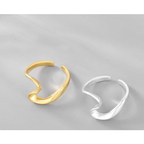 Fashion Personality Simple Retro Luxury S925 Sterling Silver Heart Love Adjustable Gap Ladies Ring Fashion Punk Style Jewelry