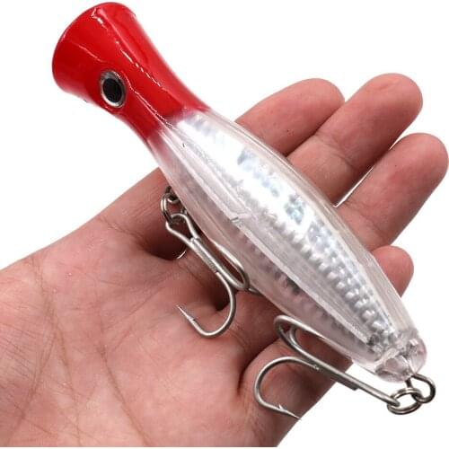 1pcs 12cm 40g Big Popper Fishing Lure Crankbait Iscas Artificial Wobblers ABS Hard Bait Pesca Bass Carp Pike Fishing Tackle