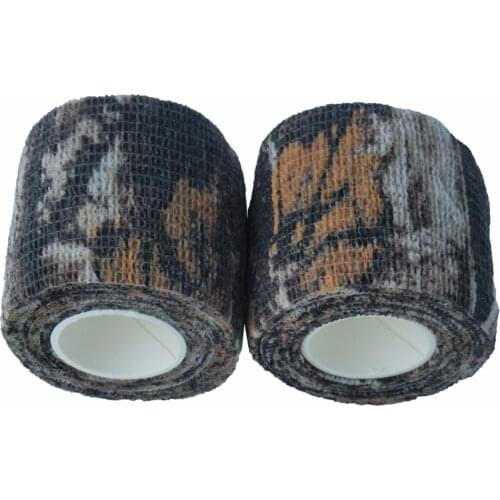 24 Rolls Bionic Camouflage Stretch Tapes Cohesive Hunting Camping Tactical Bandage Bike Modified Camo Tape Outdoor Essential