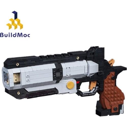 Buildmoc Military Gun Shooting Games Apex-Legends & Titanfalls 2 Wingman Revolver Weapon Model Building Blocks Toys For Children