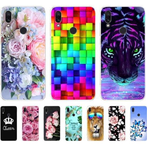 For xiaomi Redmi 7 6.26 inch Case Silicone Painting Soft TPU For xiaomi Redmi 7 Case full protective model Fundas Coque
