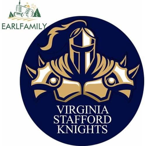 EARLFAMILY 13cm x 12.3cm for Virginia Stafford Knight Car Stickers Waterproof Windshield Refrigerator Personality Tuning Decal