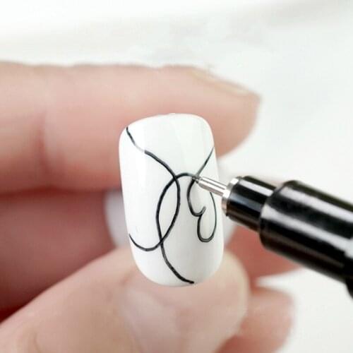 Epoxy Resin Extra Fine Black Drawing Pen Nail Outline Painting Pen Acrylic Paint Highlights Metallic Permanent Markers